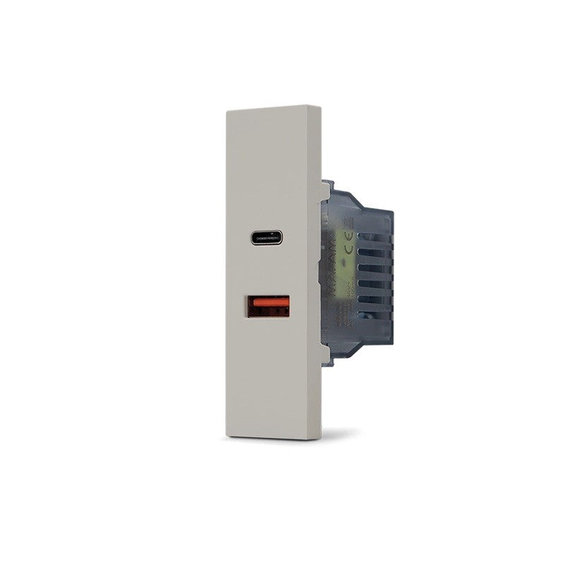 Doppia Presa USB Tipo A+C Serie Zen Mapam Sabbia