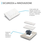 Placca in Vetro Bianca effetto Graffiato base Bianca Serie Mapam Zen