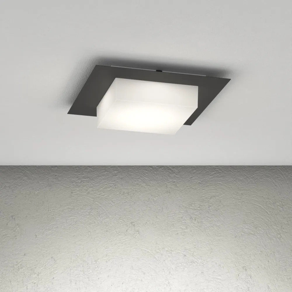 Plafoniera Moderna Top Light MIAMI PLUS Q GX53 LED IP54 Alluminio Policarbonato