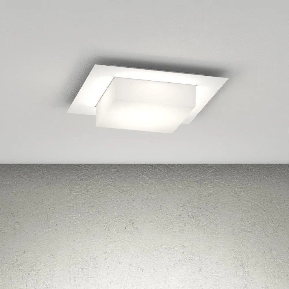 Plafoniera Moderna Top Light MIAMI PLUS Q GX53 LED IP54 Alluminio Policarbonato