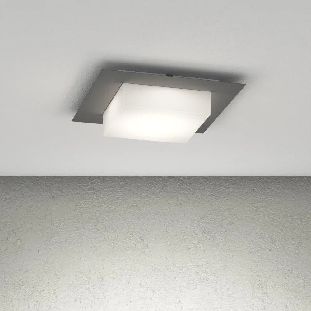 Plafoniera Moderna Top Light MIAMI PLUS Q GX53 LED IP54 Alluminio Policarbonato