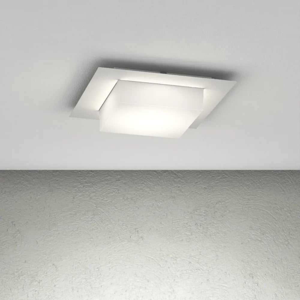 Plafoniera Moderna Top Light MIAMI PLUS Q GX53 LED IP54 Alluminio Policarbonato