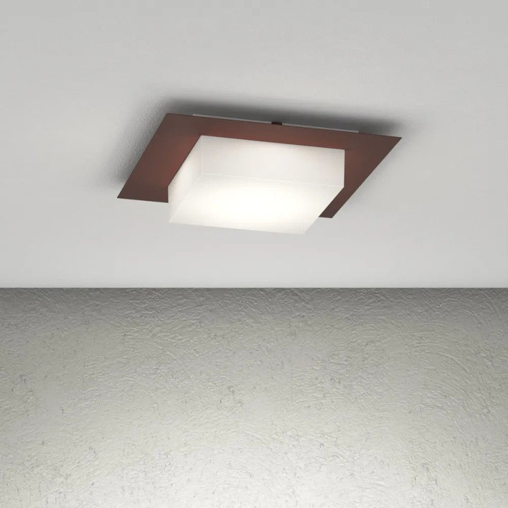 Plafoniera Moderna Top Light MIAMI PLUS Q GX53 LED IP54 Alluminio Policarbonato