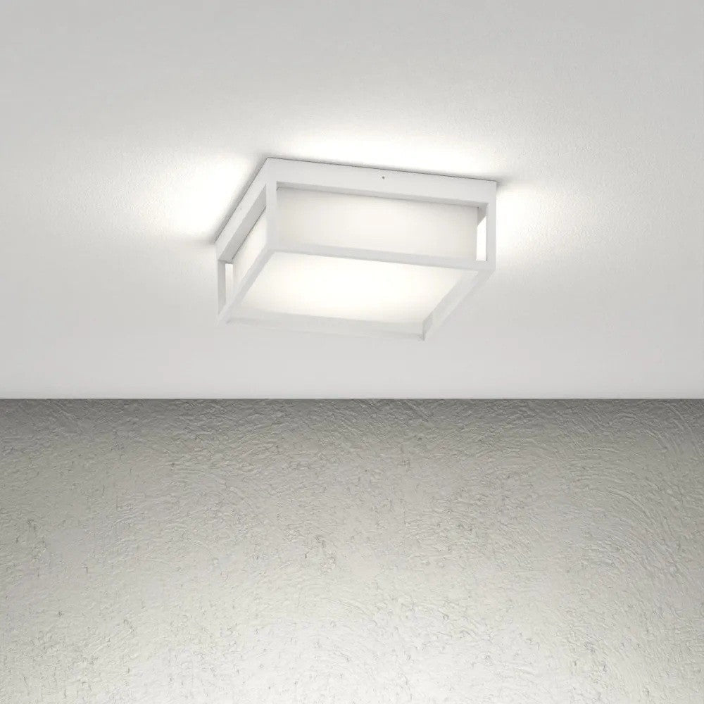 Plafoniera Moderna Top Light OSAKA Q GX53 LED IP54 Alluminio Policarbonato