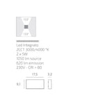 Applique LED Top Light MADRID 18 IP65 CCT Biemissione Alluminio Vetro