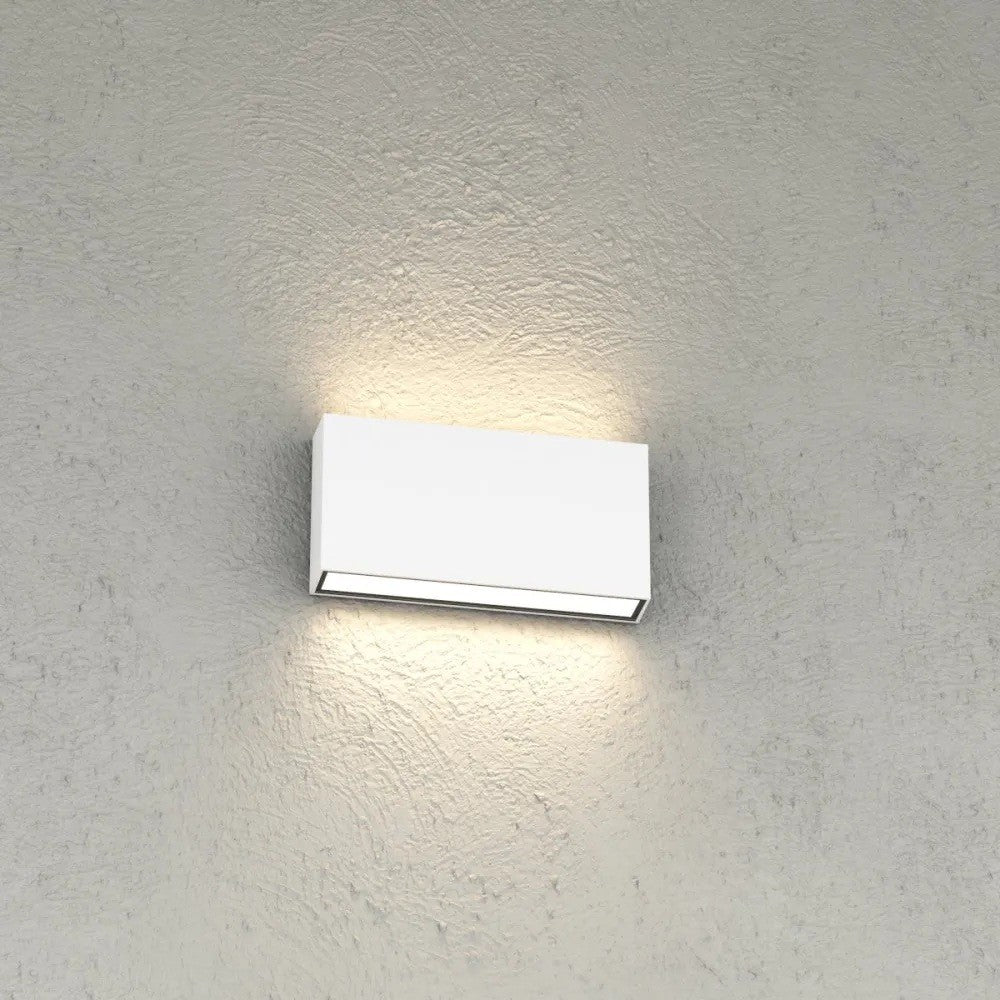 Applique LED Top Light MADRID 18 IP65 CCT Biemissione Alluminio Vetro