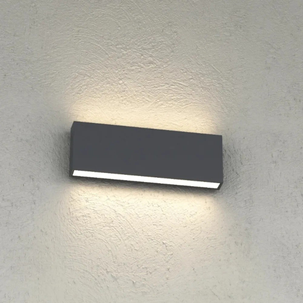 Applique LED Top Light MADRID 26 IP65 CCT Biemissione Alluminio Vetro