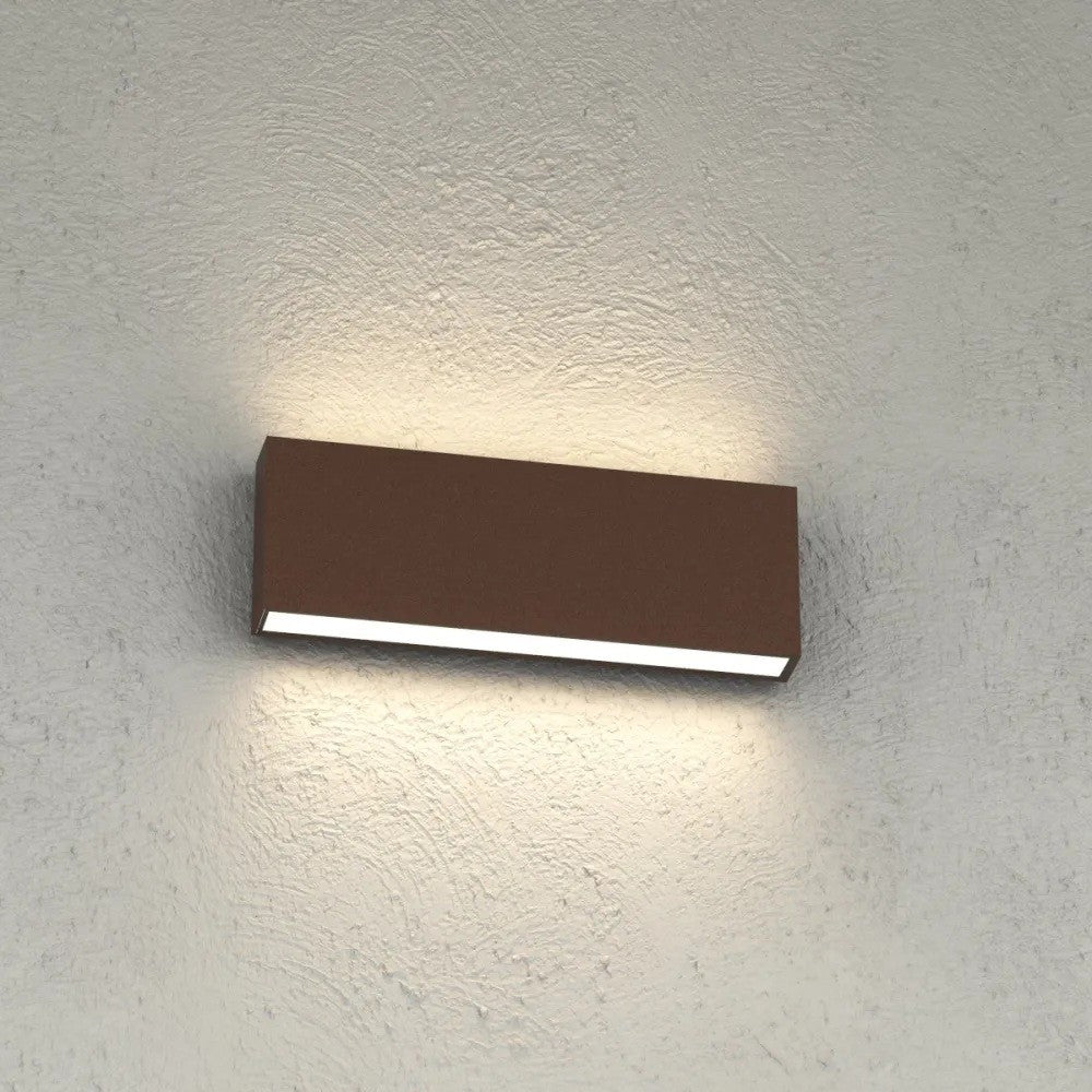 Applique LED Top Light MADRID 26 IP65 CCT Biemissione Alluminio Vetro