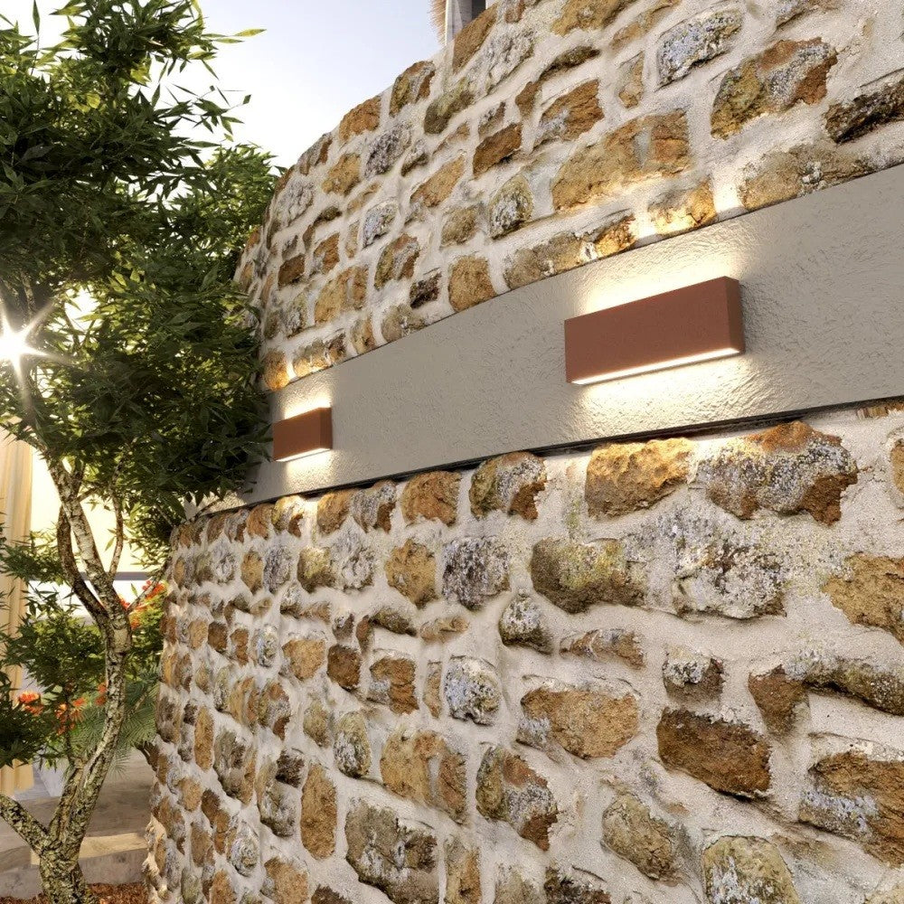 Applique LED Top Light MADRID 26 IP65 CCT Biemissione Alluminio Vetro