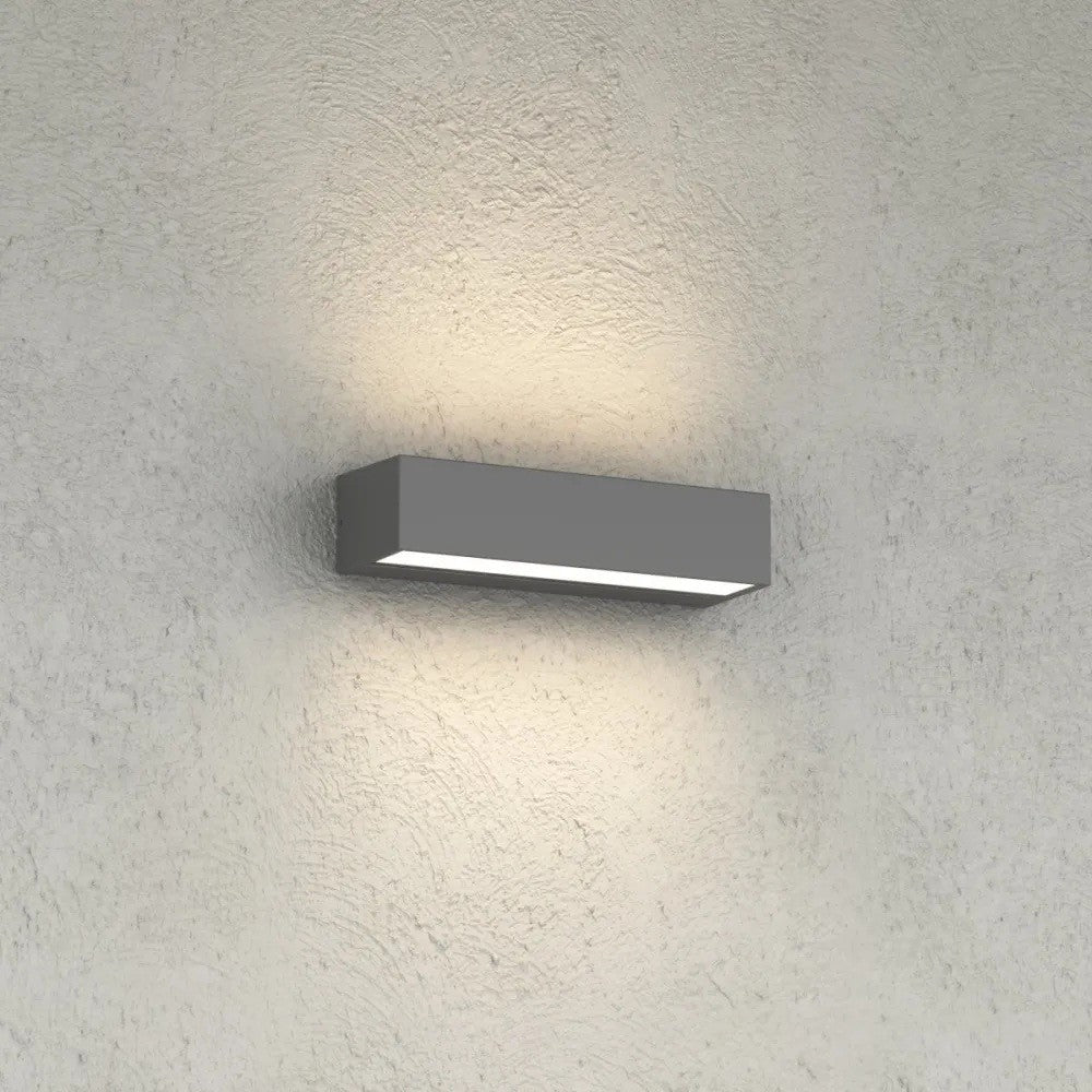 Applique LED Top Light PORTO 22B IP65 CCT Biemissione Alluminio Vetro