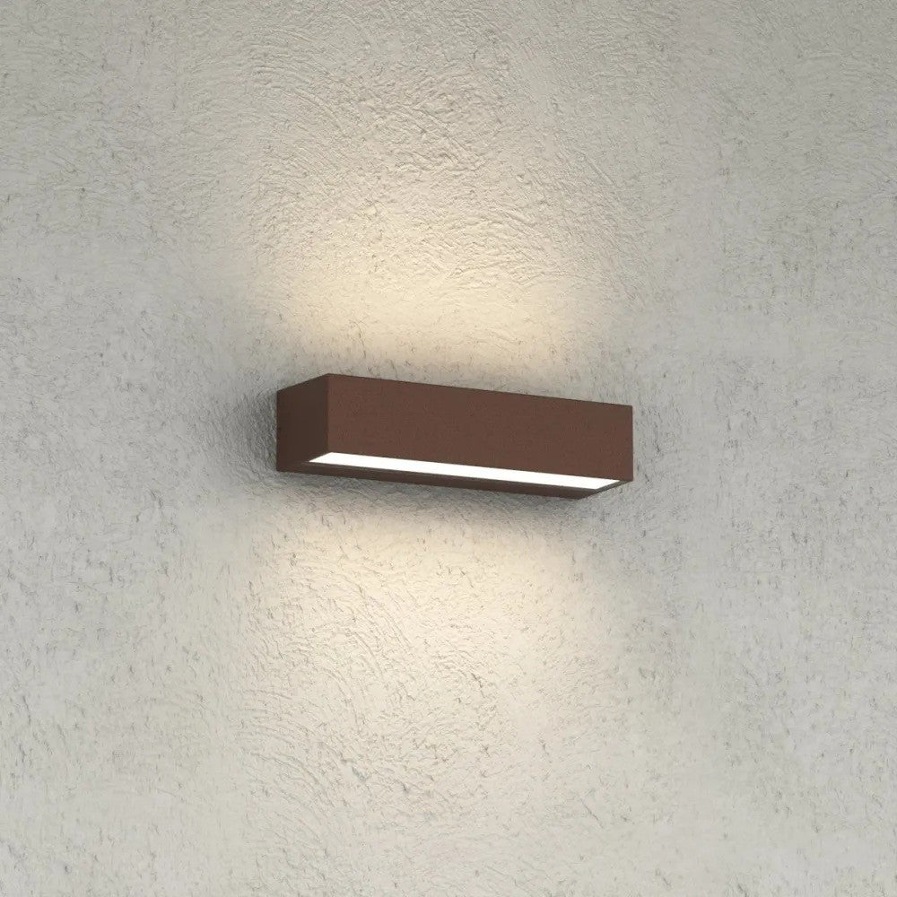 Applique LED Top Light PORTO 22B IP65 CCT Biemissione Alluminio Vetro