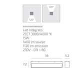 Applique Monoemissione Esterna Porto 36cm Led 15W CCT IP65 Top Light