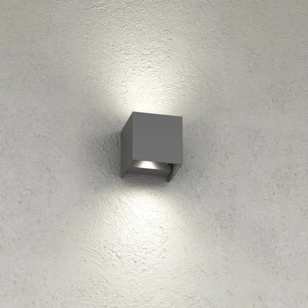 Applique LED Cubo Top Light PERTH AP IP65 10W CCT Biemissione Alluminio