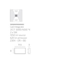 Applique LED Top Light LIMA 18 IP54 CCT Biemissione Alluminio Vetro