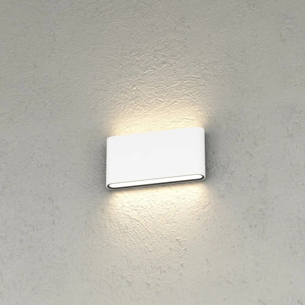Applique LED Top Light LIMA 18 IP54 CCT Biemissione Alluminio Vetro