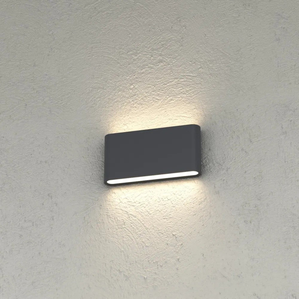 Applique LED Top Light LIMA 18 IP54 CCT Biemissione Alluminio Vetro