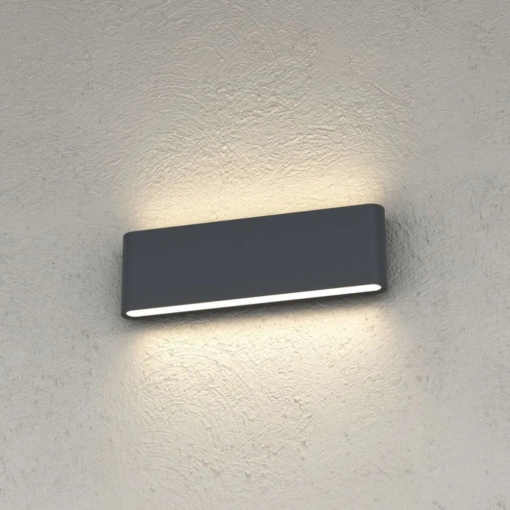 Applique LED Top Light LIMA 28 IP54 CCT Biemissione Alluminio Vetro