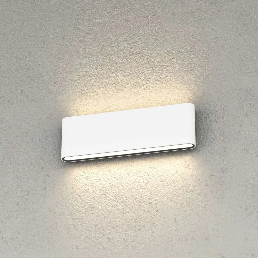 Applique LED Top Light LIMA 28 IP54 CCT Biemissione Alluminio Vetro