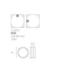 Plafoniera Moderna Top Light SOHO 14 GX53 LED IP54 Alluminio Policarbonato