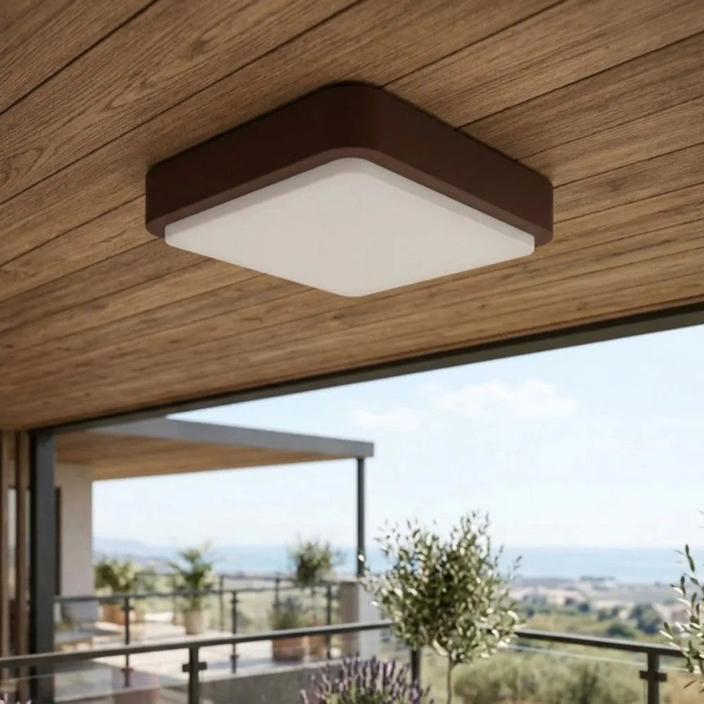 Plafoniera Moderna Top Light IRVINE 37 GX53 LED IP54 Alluminio Policarbonato