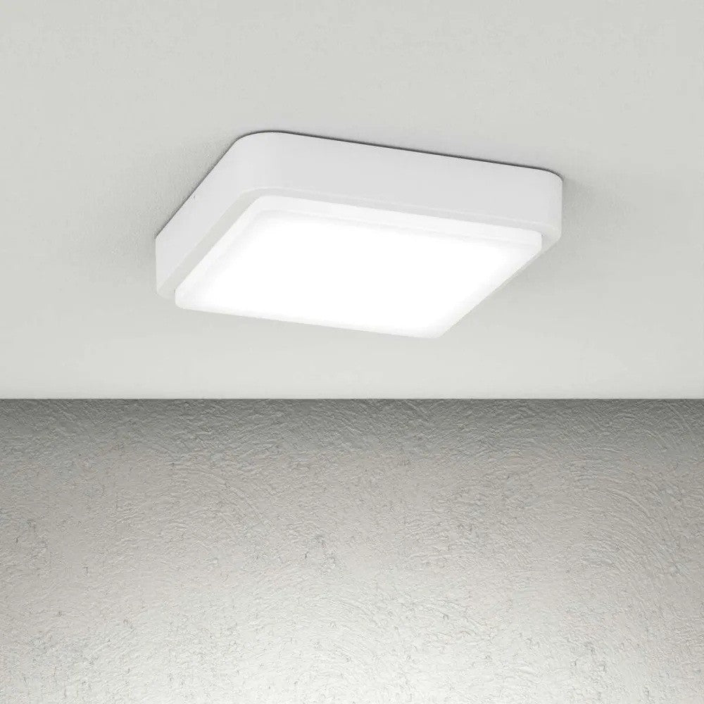 Plafoniera Moderna Top Light IRVINE 37 GX53 LED IP54 Alluminio Policarbonato