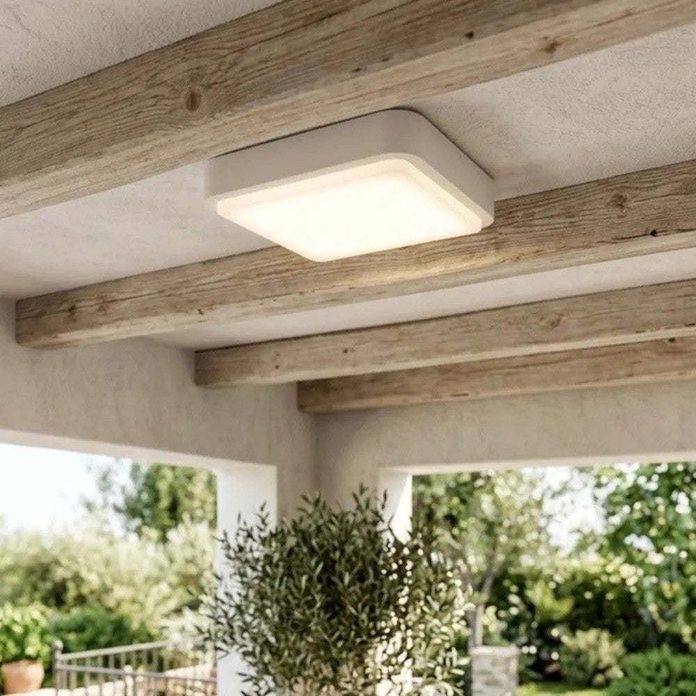 Plafoniera Moderna Top Light IRVINE 37 GX53 LED IP54 Alluminio Policarbonato