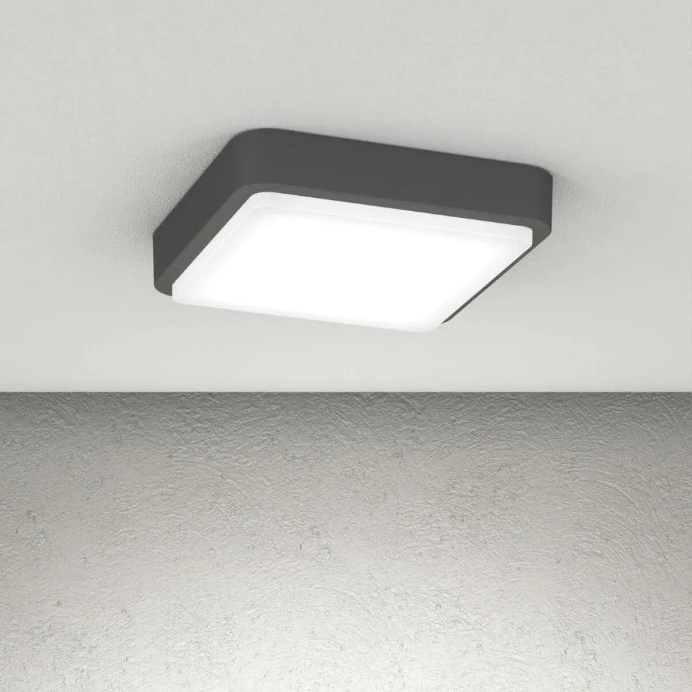 Plafoniera Moderna Top Light IRVINE 37 GX53 LED IP54 Alluminio Policarbonato