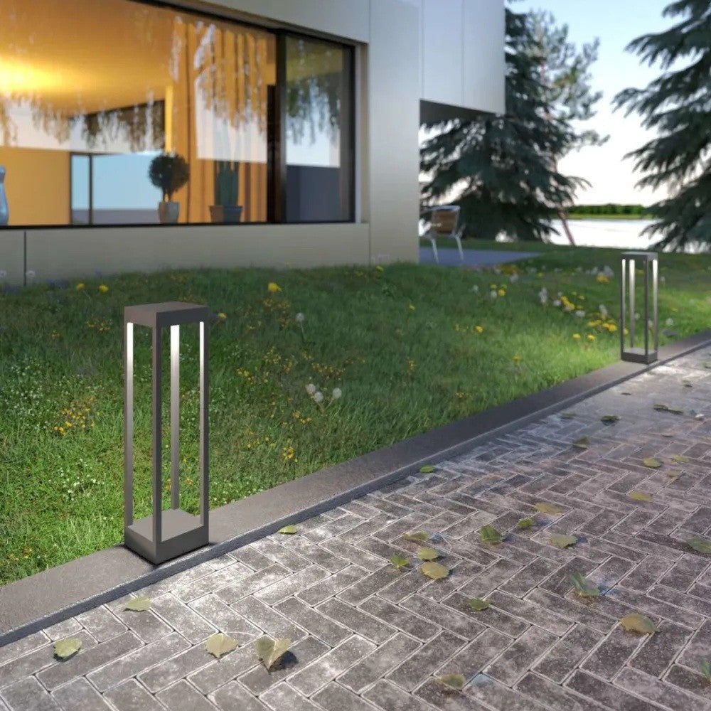 Lampione Paletto Moderno Top Light MONACO PA60 GA LED 3000 IP54 Alluminio