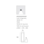 Lampione Paletto Moderno Top Light MONACO PA60 GA LED 3000 IP54 Alluminio