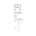 Lampione Paletto Moderno Top Light LISBONA PA55 LED 12W 3000K IP65 Alluminio