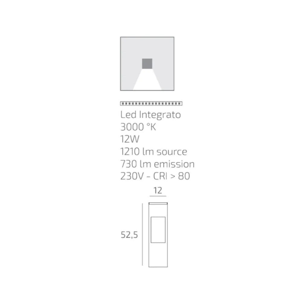 Lampione Paletto Moderno Top Light LISBONA PA55 LED 12W 3000K IP65 Alluminio