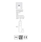 Lampione Paletto Moderno Top Light LISBONA PA95 LED 12W 3000K IP65 Alluminio