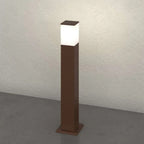 Lampione Paletto Top Light NIZZA CORTEN E27 LED IP44 Alluminio e Policarbonato