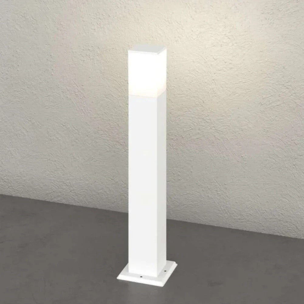 Lampione Paletto Top Light NIZZA BIANCO E27 LED IP44 Alluminio e Policarbonato