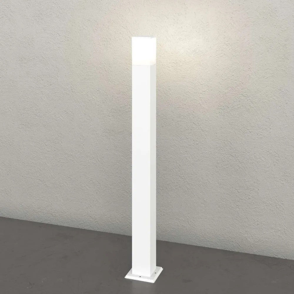 Lampione Paletto Top Light NIZZA BIANCO E27 LED IP44 Alluminio e Policarbonato