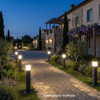 Lampione Paletto Top Light NIZZA GRIGIO ANTRACITE E27 LED IP44 Alluminio e Policarbonato