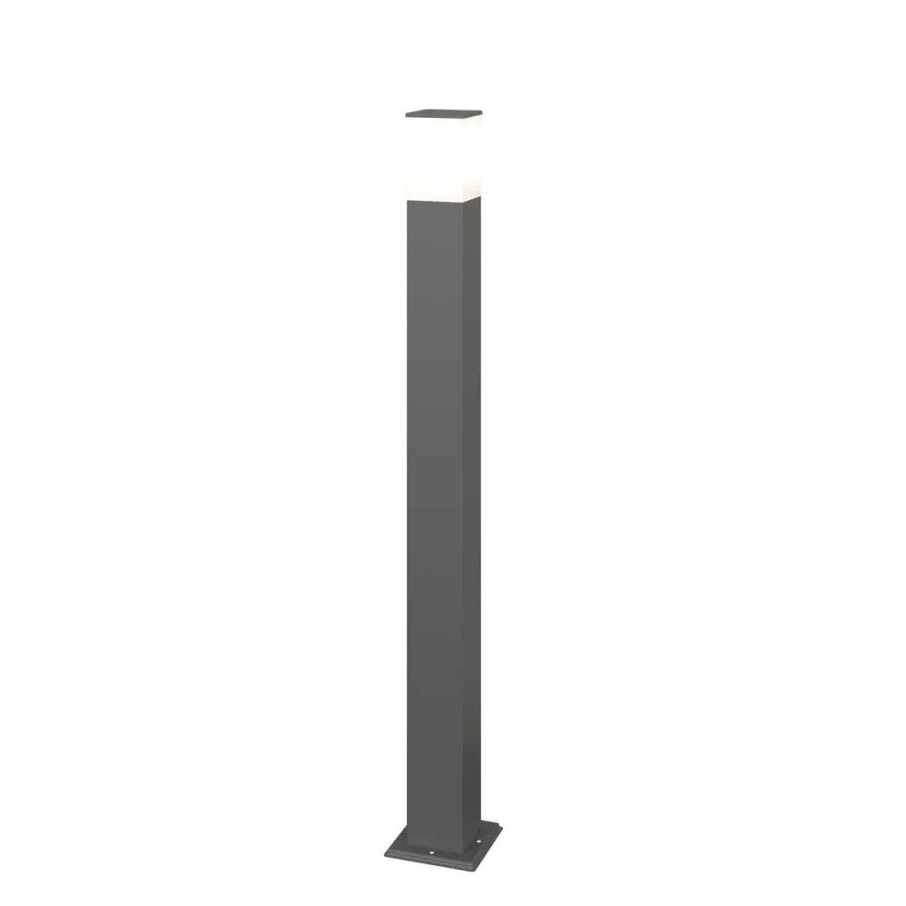 Lampione Paletto Top Light NIZZA GRIGIO ANTRACITE E27 LED IP44 Alluminio e Policarbonato