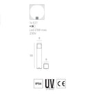 Lampione Paletto Moderno Top Light YORK GA E27 LED IP54 Alluminio 30-50-80cm