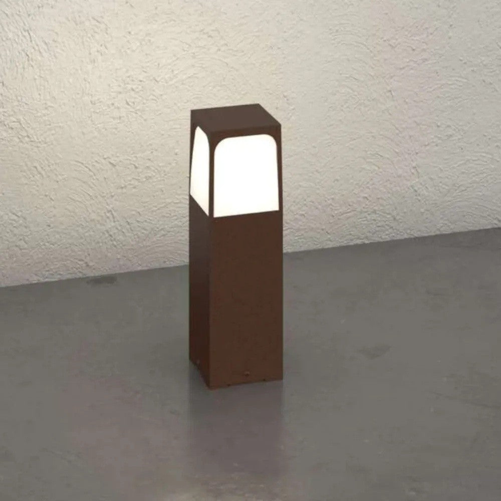 Lampione Paletto Classico Top Light YORK CO E27 LED IP54 Alluminio Corten 30-50-80cm
