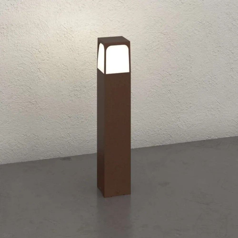 Lampione Paletto Classico Top Light YORK CO E27 LED IP54 Alluminio Corten 30-50-80cm