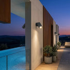 Applique Proiettore Moderna Top Light OSLO 1 GA GU10 LED IP65 Orientabile Alluminio Vetro