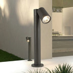 Lampione Paletto Moderno Top Light OSLO PA50 PA80 1 GA GU10 LED IP65 Orientabile Alluminio 50-80cm
