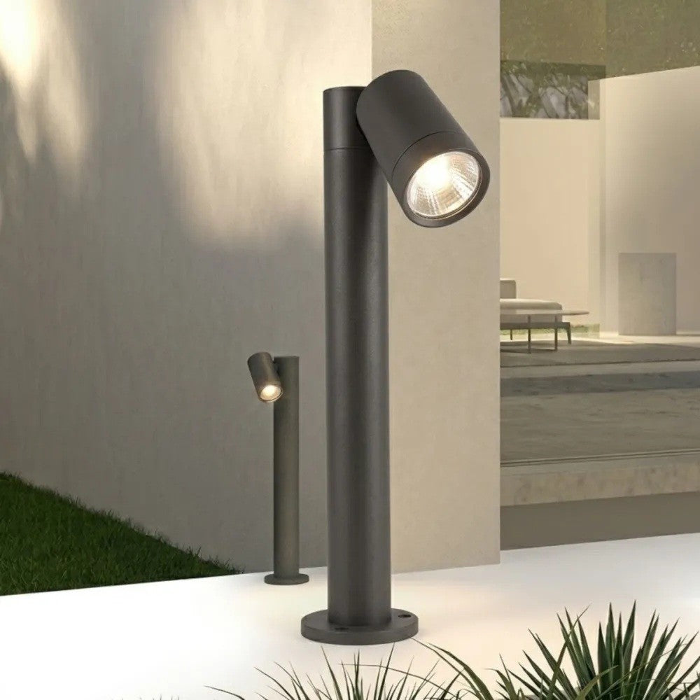 Lampione Paletto Moderno Top Light OSLO PA50 PA80 1 GA GU10 LED IP65 Orientabile Alluminio 50-80cm