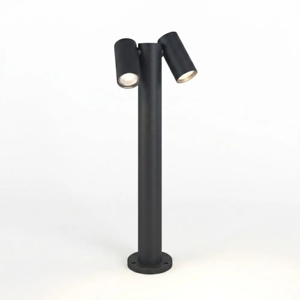 Lampione Paletto Moderno Top Light OSLO PA50 PA80 2 GA GU10 LED IP65 Orientabile Alluminio 50-80cm