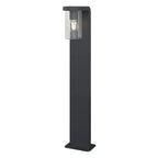 Lampione Paletto Moderno Top Light LUGANO PA80 GA E27 LED IP54 Alluminio Vetro