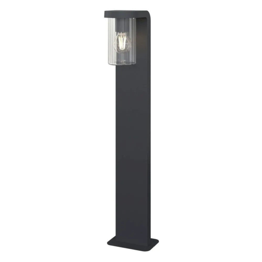 Lampione Paletto Moderno Top Light LUGANO PA80 GA E27 LED IP54 Alluminio Vetro
