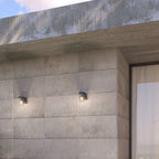 Applique Moderna Top Light LUGANO AP GA E27 LED IP54 Alluminio Vetro