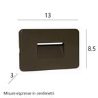 Segnapasso Incasso Top Light INTRO MA 2W LED CCT 100LM IP65 230V Marrone Policarbonato