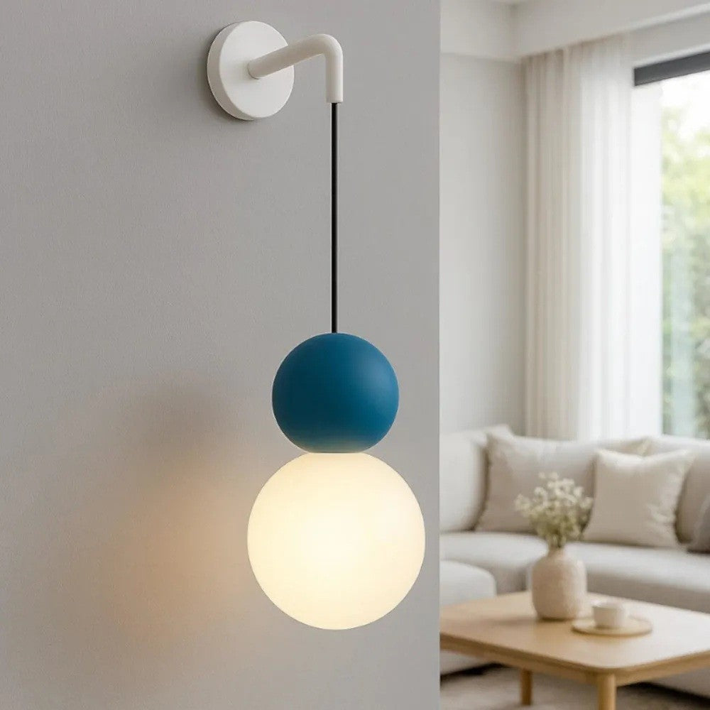 Applique Moderna Top Light COTTAGE 1228 A G9 LED Vetro Blu/Verde/Rossa