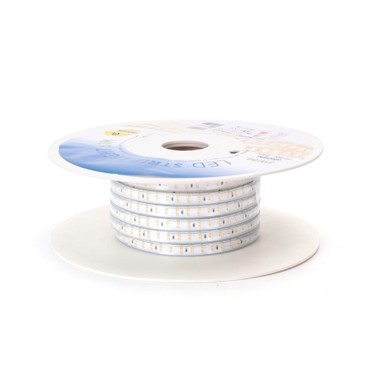 Striscia Led 220V 2835 IP65 8W Metro 10mm Luce Calda 3000K